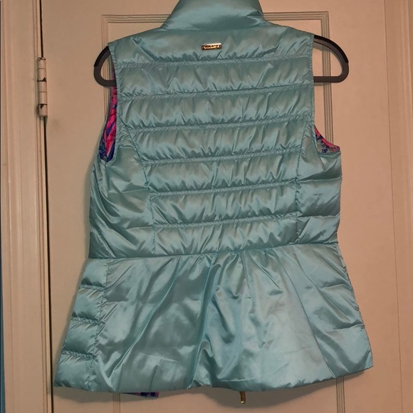 NWOT Light Blue Lilly Pulitzer Down Vest - Picture 3 of 7